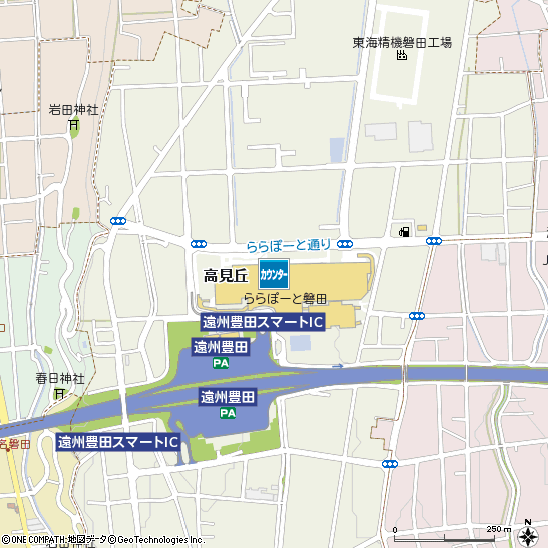 ららぽーと磐田カードデスク付近の地図